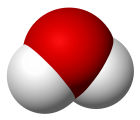 Схематическое изображение молекулы тяжёлой воды