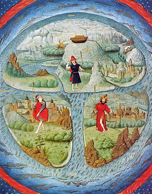 15th century view of the flat earth